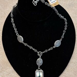 Patricia Nash Silver Ornate Pendant Necklace